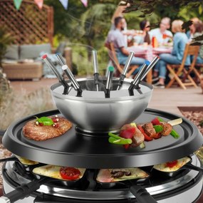 ProfiCook RG/FD 1245 raclette gril a fondue 2v1