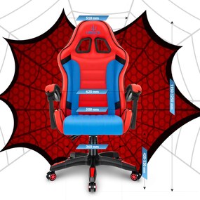 Herné detské kreslo Spider HC- 1005 červeno-modré
