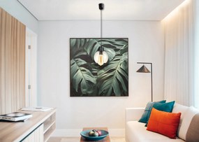 BERGE E27 LED luster závesné svietidlo, sklenená guľa, priehľadné