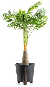 PLASTOVÝ KVETINÁČ MOSS 26X25 CM IMITÁCIA BETÓNU ČIERNA