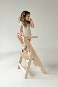 Učiaci montessori detská veža skladacia natural
