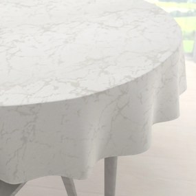Biante Dekoračný okrúhly obrus Parma PM-116 Strieborný mramor na krémovom Ø 120 cm