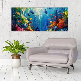 Obraz - Maľba podmorského sveta (120x50 cm)