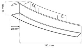 LED Svietidlo do lištového systému MAGNETIC TRACK LED/10W/48V 4000K čierna