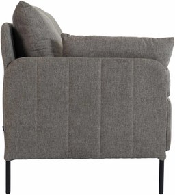 Sedačka Ziden 2-miestna látka - sivohnedá