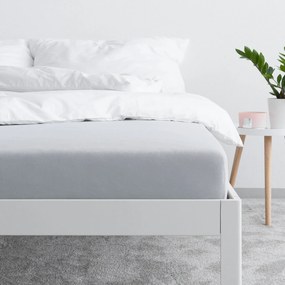 Goldea plachta jersey s napínacou gumou - sivá 200 x 220 cm