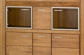 Komoda Velvet II 48 161 cm z masivu s LED osvětlením dub Rustikal