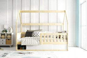 Domčeková posteľ SMART Domček natural 160x80 cm - prírodná borovica
