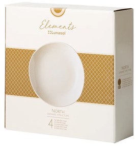 Tanier dezertný Coupe 21 cm set 4 ks - Elements North Organic Structure - 492549