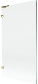 Mexen, Mexen Lunar L 1-krídlová vaňová zástena 100 x 150 cm, transparentná, zlatá - 897L-100-000-50-00