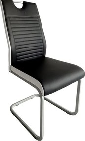 Jedálenská stolička Rindul, čierna / biela ekokoža