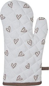 Bavlnená detská chňapka - rukavice s motívom zajačika a srdiečok Bunnies in Love - 12*21 cm