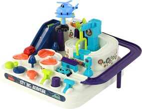 LEAN Toys Interaktívna prekážková dráha pre autíčka farebná