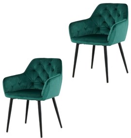 LuxuryForm Jedálenská stolička Atlanta - zelená - SET 2 ks