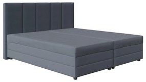 Čalúnená posteľ s pružinovou matracou a úložným priestorom ISABEL 160x200 sivá