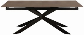 Jídelní rozkládací stůl Irwine 200/240 cm hnědý/černý