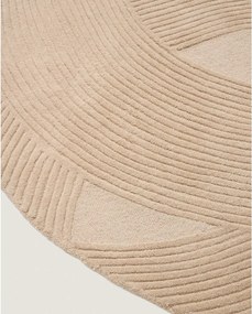 Krémový ručne tkaný vlnený koberec 160x230 cm Domm – Kave Home