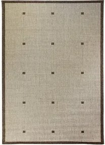 Oriental Weavers, Kusový koberec sisal / DAWN 633 / J84D – na von aj na doma, 66x120, béžová, hnedá, chodba / predsieň