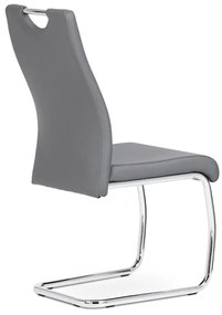 BONTEC Jedálenská stolička, šedá, ekokoža, DCL-418 GREY Farba: Zelená