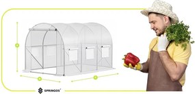 GT0010 Záhradný skleník / fóliovník 3 × 2 × 2 m Springos UV-4, 140 g/m²