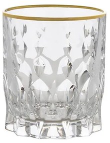 BOHEMIA PRESTIGE CONTE GOLD POHÁR NA WHISKY 340ML SADA 6 KS