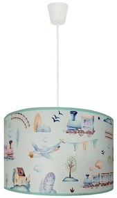 Duolla - Detský luster na lanku TRAIN 1xE27/15W/230V pr. 35 cm