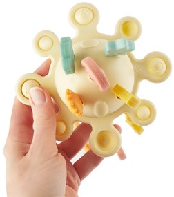 Bieco - Silikónová motorická hračka s aktivitami - banana