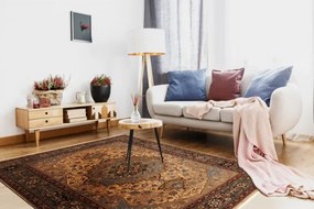Koberec KESHAN Rozeta orientálny 7519/53555 béž / granát