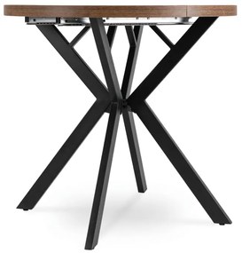 JAKS Okrúhly rozkladací stôl 80 - 160 cm rustikálny dub Dorian