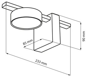 LED Nástenné svietidlo JOY 1xGX53/6W/230V čierna
