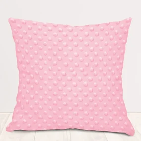 Biante Detská obliečka na vankúš Minky 3D bodky MKP-035 Svetlo ružová 50 x 70 cm