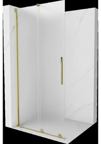 Mexen Velar sprchový panel roztažný Walk-in 110 x 200 cm, matné 8 mm, zlaté - 871-110-000-33-50