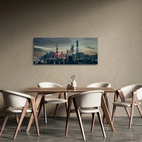 Obraz mesta za súmraku (120x50 cm)