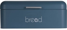 EH Plechový chlebník s vekom Bread, modrá