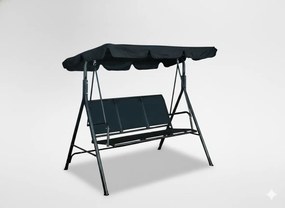Garden Line ZÁHRADNÁ HOJDAČKA S TEXTILENE 170 x 110 x 153 cm ČIERNA