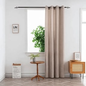 Záves TAVIO 140x250 cm, svetlobéžový Zavesenie: Riasiaca páska