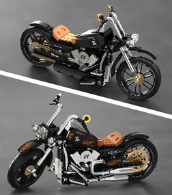 Stavebnica Čierny motocykel T1007 - 455 dielikov
