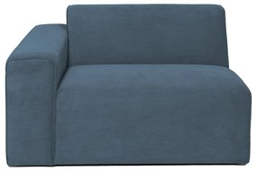 Modrý menčestrový modul pohovky (ľavý roh) Sting – Scandic