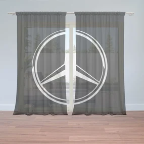 Sablio Záclony Logo 2 Čierna: 2ks 150x250cm