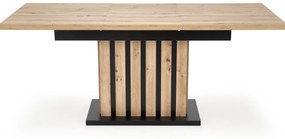 Jedálenský stôl Lalia 160 (dub artisan + čierna) (pre 6 až 8 osôb). Vlastná spoľahlivá doprava až k Vám domov. 1092399