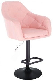 LuxuryForm Barová stolička ANDORA na čiernom tanieri - ružová