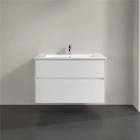 VILLEROY &amp; BOCH Collaro závesná skrinka pod umývadlo, 2 zásuvky, 961 x 480 x 610 mm, Glossy White, C14500DH
