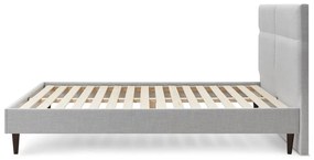 Sivá dvojlôžková posteľ Bobochic Paris Elyna Dark, 160 x 200 cm