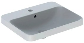 GEBERIT VariForm obdĺžnikové zápustné umývadlo s otvorom, s prepadom, 550 x 450 mm, biela, 500.740.01.2