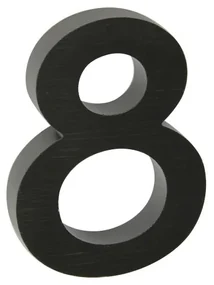 Domové číslo "8", RN.100LV, brúsené, čierna
