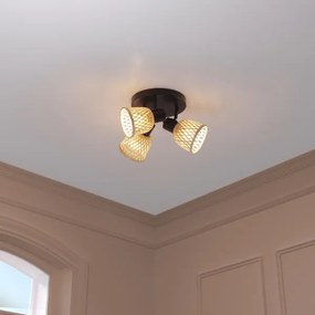 Atmosphera - Bodové svietidlo LIO 3xE14/25W/230V bambus