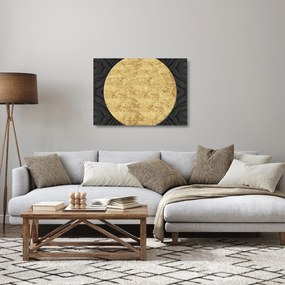 Sklenený obraz - Zlatá štruktúra N⁰2 (70x50 cm)