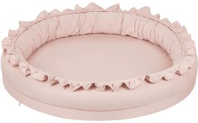Hniezdo pre deti s volánom púdrovo ružová