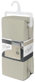 Bavlněné Jersey prostěradlo SOFT 160x200 cm + 25 cm ecru