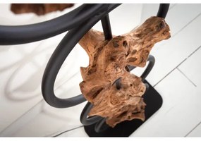 Stojaca lampa 40398 Elements 147cm Čierna Drevo Acacia  - Komfort-nábytok